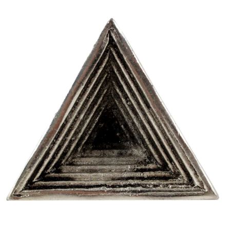 Triangular Pyramid Antique Silver Aluminium Cabinet Knob